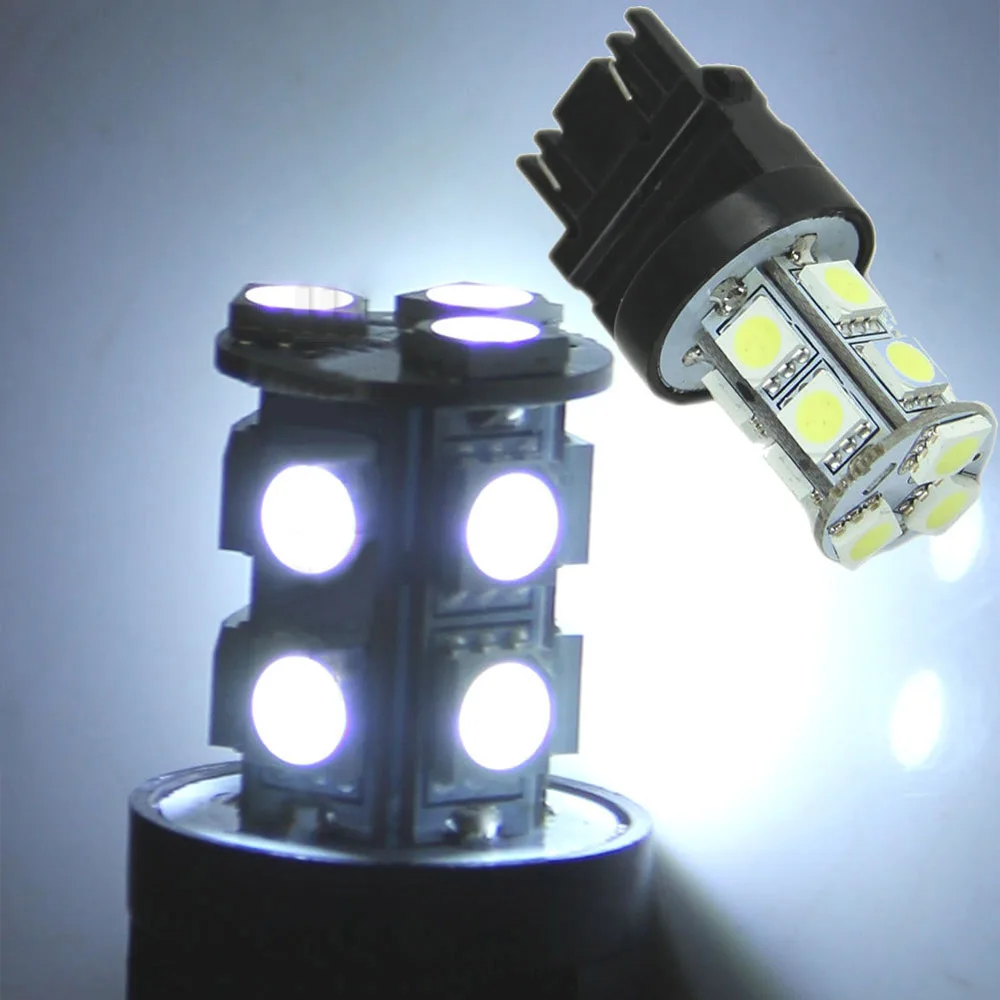 

2pcs T25 13-LED 3157 SMD Super White Stop Tail Brake Turn Car Auto Vehicle Light Bulb Lamp Exterior Accessories Universal
