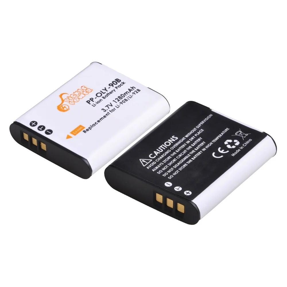Pack De 2 Baterías Li-90B/Li-92B De 1270mAh Con Cargador Dual USB-C Para Ricoh GR III, WG-6, Olympus TG-6, TG-5, XZ-2 Y Más