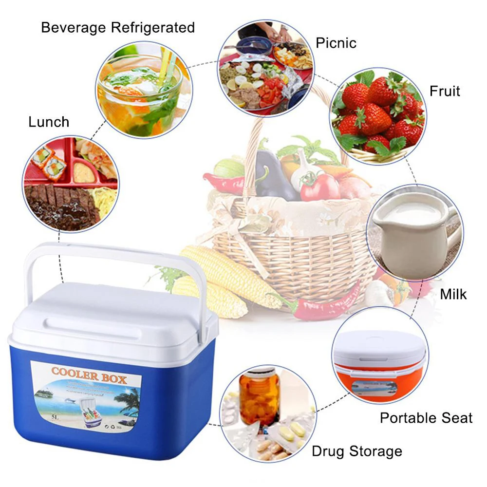 8L 5L Outdoor-Inkubator Tragbare Lebensmittel-Aufbewahrungsbox Auto-Kühlbox Angelbox Mini-Kühlschrank zum Frischhalten beim Camping und Reisen – Detail 3