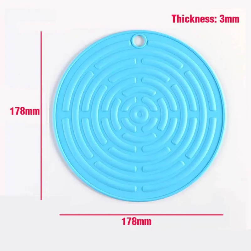 Silicone Placemat Tablemat Kitchen Home use for Protect Table No Heat Transfer Hot Handle Wraper Mat