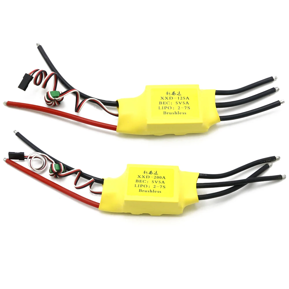 XXD 10A 15A 20A 30A 40A 50A 60A 70A 80A 100A 125A 200A 2-7S 5V/2A 5V/5A BEC Output ESC Speed Controller For RC FPV Quadcopter