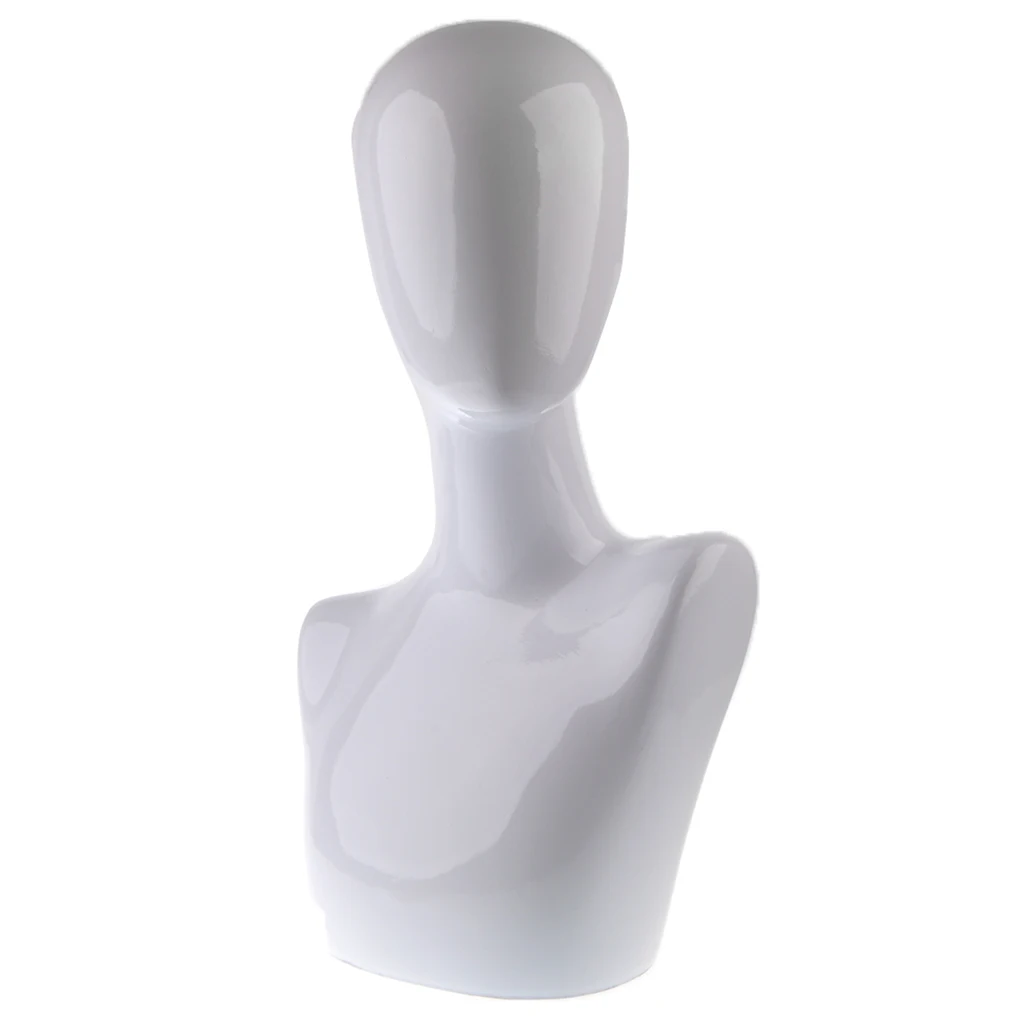 Classic Fwmale Model Head, Mannequin Manikin Displaying Head with Shoulder Bust Stand Model Display Wig Hats Holder