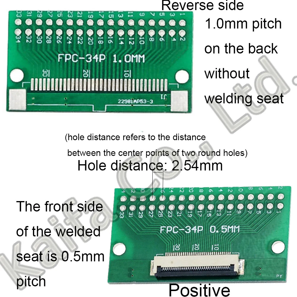 1PCS FPC/FFC Flat Cable Transfer Plate Directly Inserted DIY 0.5mm Spacing Connector 6P 8P 10P 12P 20P 24P 30P 40P 60P