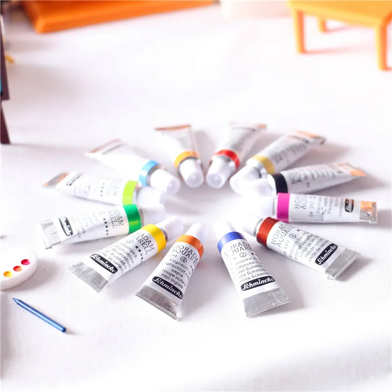 12PCS/Lot 1:12 Miniature Colorful Pigment Tube for Blyth OB11 BJD Doll House Drawing Decor Accessories