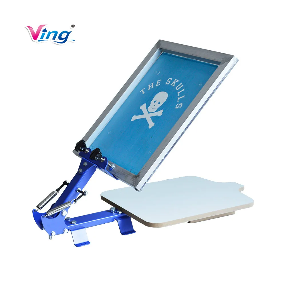 CALCA 1 Color 1 Station Manual Silk Screen Printing Press for T shirt