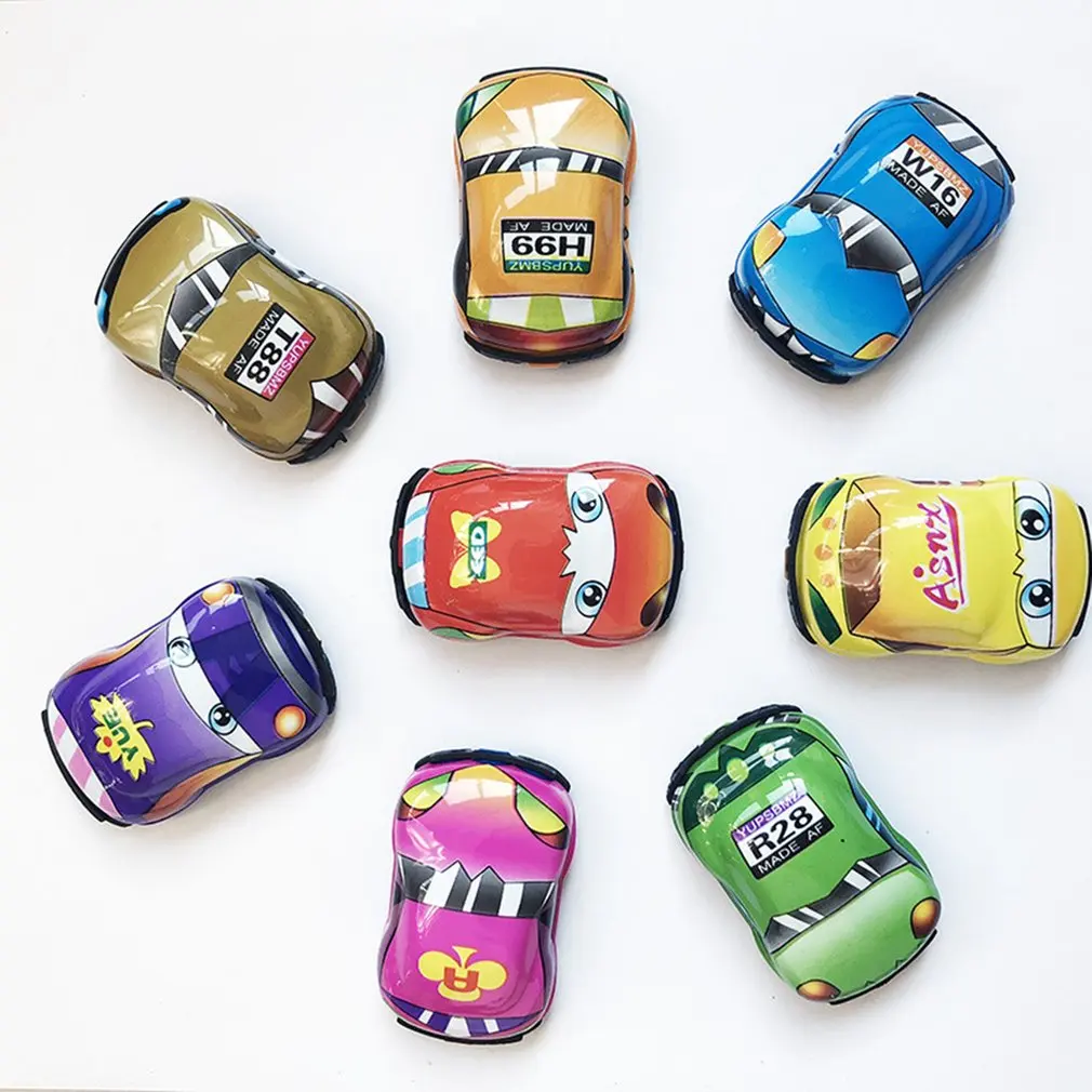 Cute Cartoon Mini Vehicle Car Toy Pull-back Style Truck Wheel Educational Toy for Kids Toddlers Diecast Model Car Toys