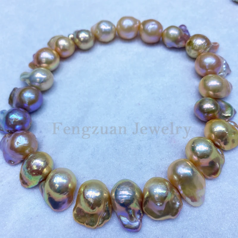 

Hot selling 3A Excellent quality freshwater pearls 15-16mm irregular shape white/pink/purple loose baroque pearl