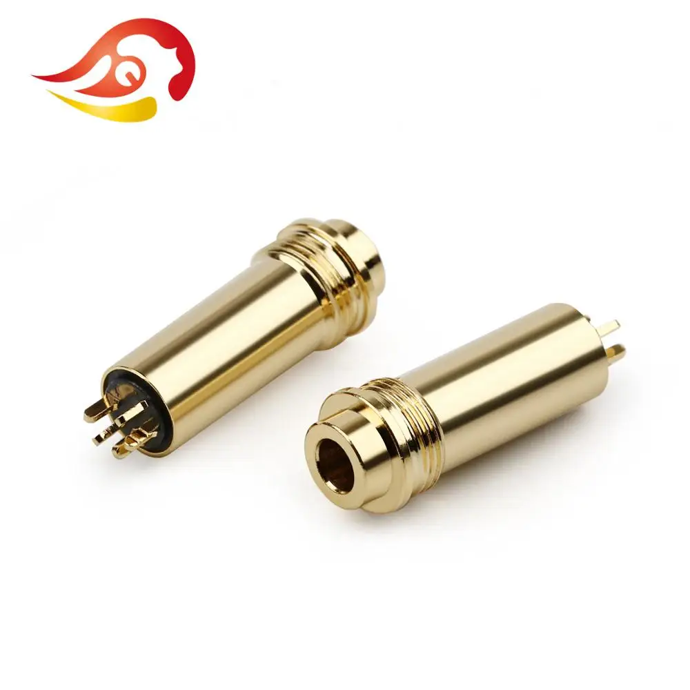 QYFANG Upgrade 4.4mm 5 Pole Stereo Female Main Body Balance Earphone Plug Metal Adapter Audio Jack Wire Connector For NW-WM1Z/A