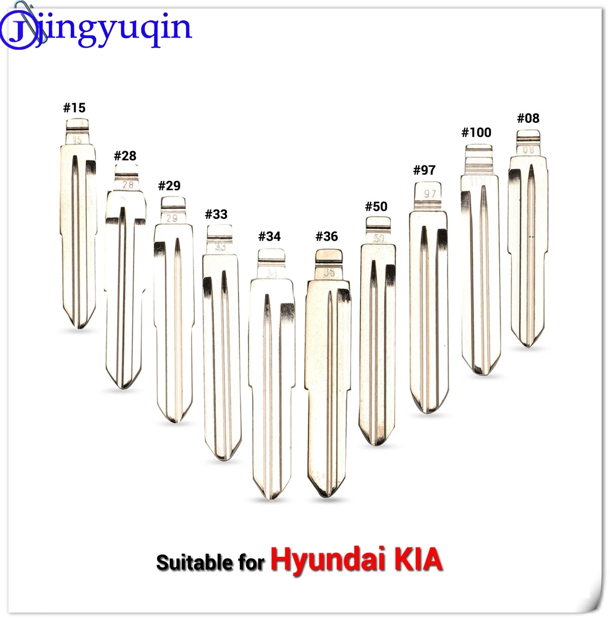 

jingyuqin Key Blade For Hyundai Tucson Accent Getz Matri Sonata Santa fe Kia HYN14RFH KD Flip Key Blade 08 15 28 29 36 50 97 33#