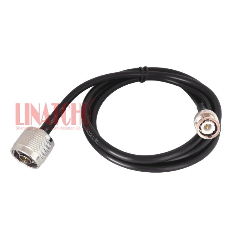 1 Meter 50ohm Coaxial RG58U Antenna Extension Jumper Cable N Male to BNC Male Connector