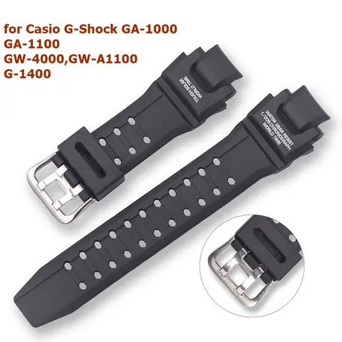 Armband för Casio G-Shock GA-1000 GA 1100 GW-4000 GW-A1100 G-1400 Dykarsportarmband Vattentätt PU-silikon klockrem 10 best sales ga 1100-rem - №1