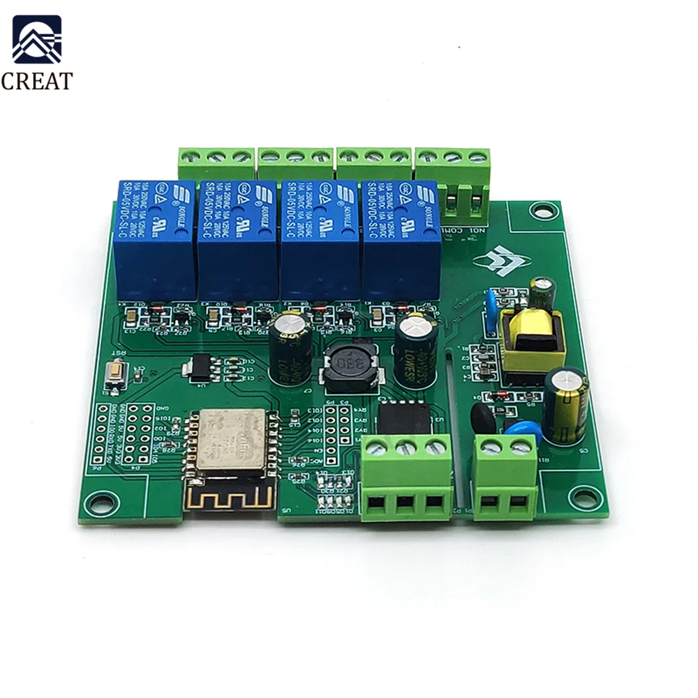 ESP8266 WIFI Dual 2/4-Channel Wifi Relay Module 110/220V Switch Controller Board AC/DC ESP-12F Development Board For Smart Home