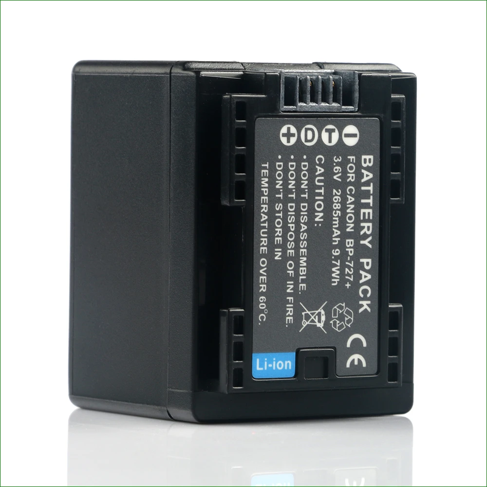 BP-727 BP727 BP 727 Pin Và Sạc Cho Canon HF R46 R47 R48 R66 R67 R68 M56 M60 m506 R30 R40 R87 R88 BP-709
