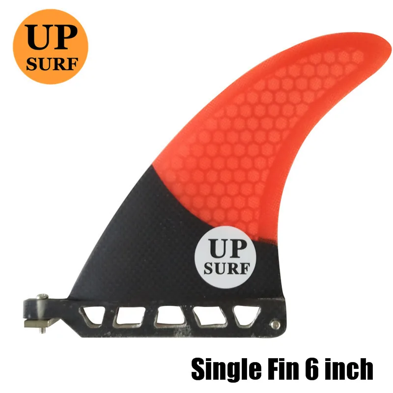 

Surfboard 6"Fins Single Fin UPSURF logo central fin Fibreglass SUP Board Quilhas Fins 6 inch longboard fin