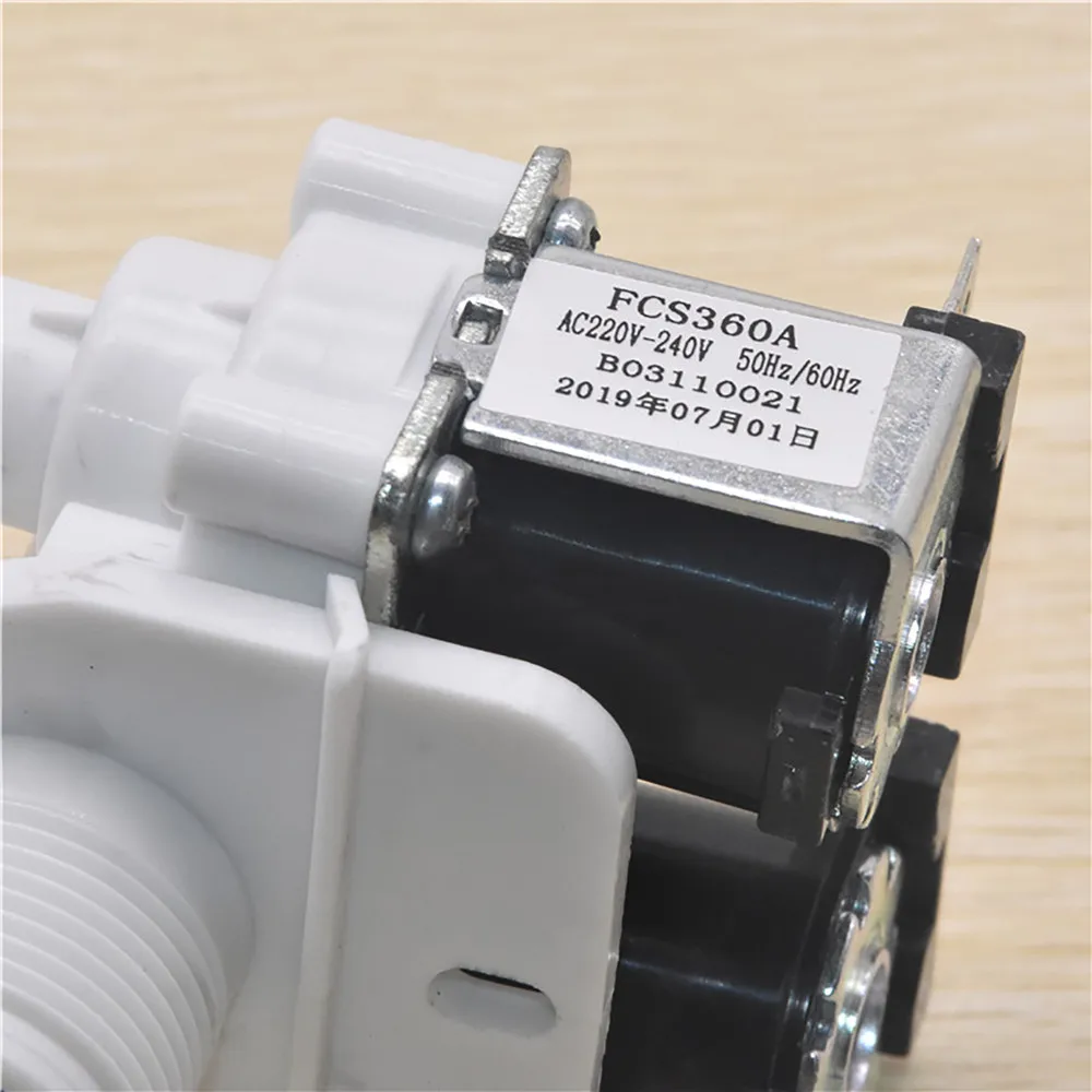 البلاستيك الملف اللولبي صمام المغناطيسي غسالة مزدوجة رئيس غسالة صمام مدخل المياه تحكم الضغط التبديل