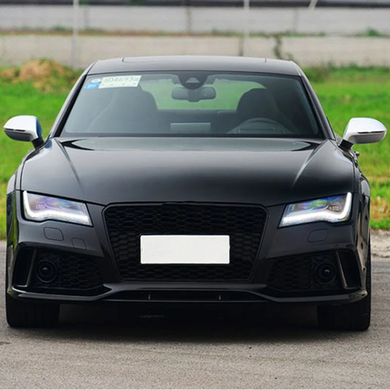 For Audi A7 S7 Sline 2010-2015 Auto Racing Grill Black Front Bumper Mesh Honeycomb Grids Car Accessories Not Fit Real RS7