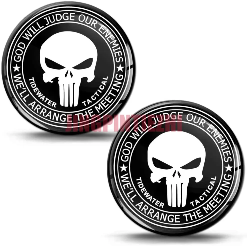 Car Stickers Vinyl Motorcycle Decal   Decoration Laptop KS 117 3D Gel Silicone Stickers Skull Car Sticker Pack of 2