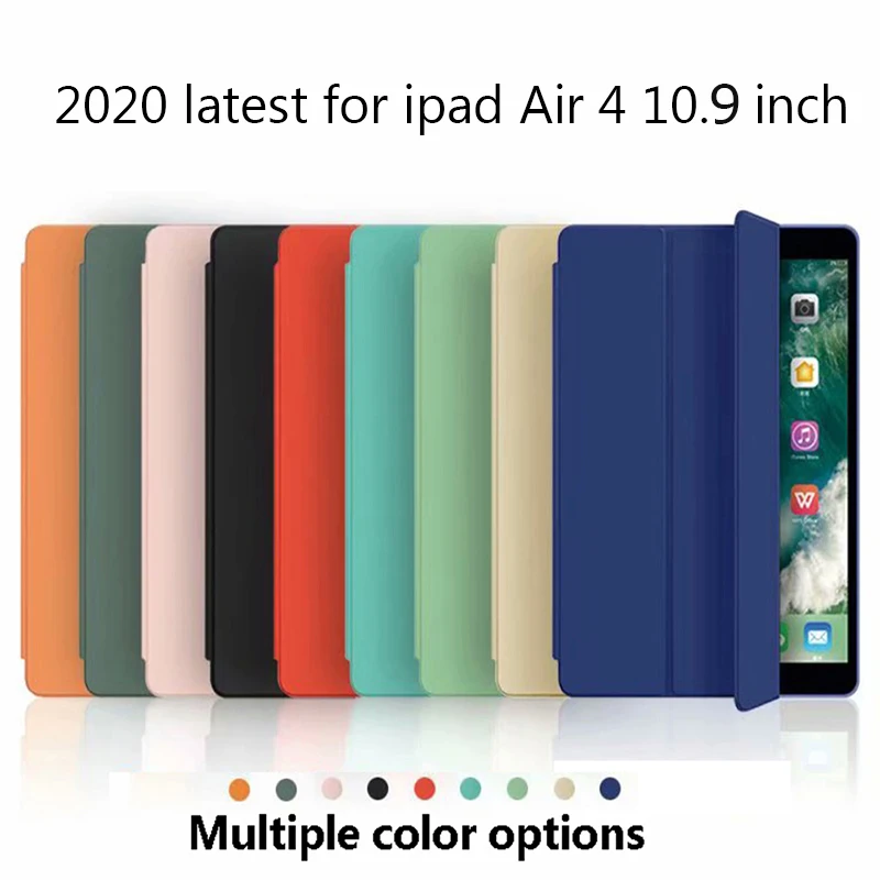 

For Apple 2020 latest IPad 10.9 inch Air4 Case Cover for ipad Air 4 10.9" Tablet Cover Cases Smart Sleep Wake For ipad Air 4