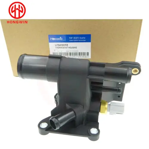 Imagen 1 del producto LF LF 941517 Z nuevo termostato de refrigerante de motor para Mazda 3 5 6 L4 2.0L 2.5L 2006-2013 salida de agua con Sensor LF94-15-179A