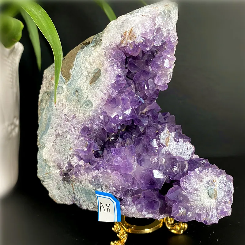 Top Natural Amethyst Crystal Cluster Quartz Raw Crystals Healing Stone Decoration Ornament Purple Feng Shui Stone Ore Mineral