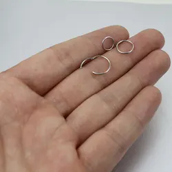 1 Piece 0.8mm Surgical Steel Hinged Septum Clicker Segment Hoop Thin Nose Ring Lip Ear Cartilage Ear Helix Body Piercing Jewelry
