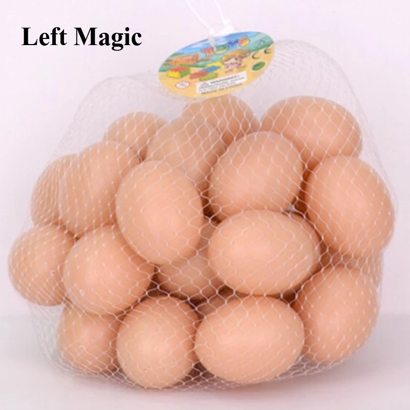 20 Pcs/Lot Super Plastic Egg (Brown Hollow ) Magic Tricks Classic Egg Appearing Magic Props  Illusions Stage Close Up Magic