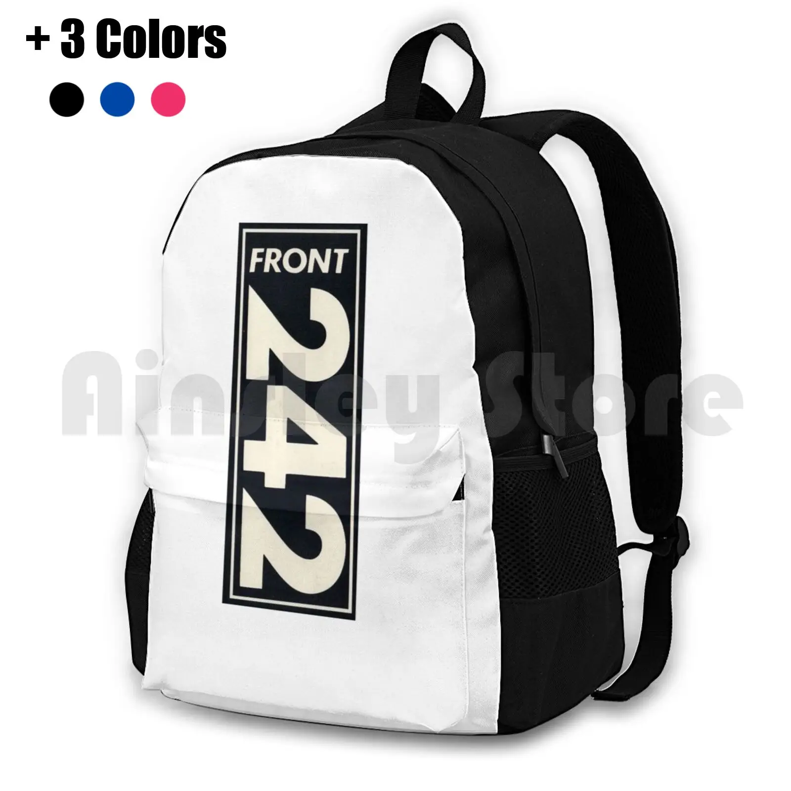 Front 242 Outdoor Hiking Backpack Waterproof Camping Travel Band Ministry Industrial Goth