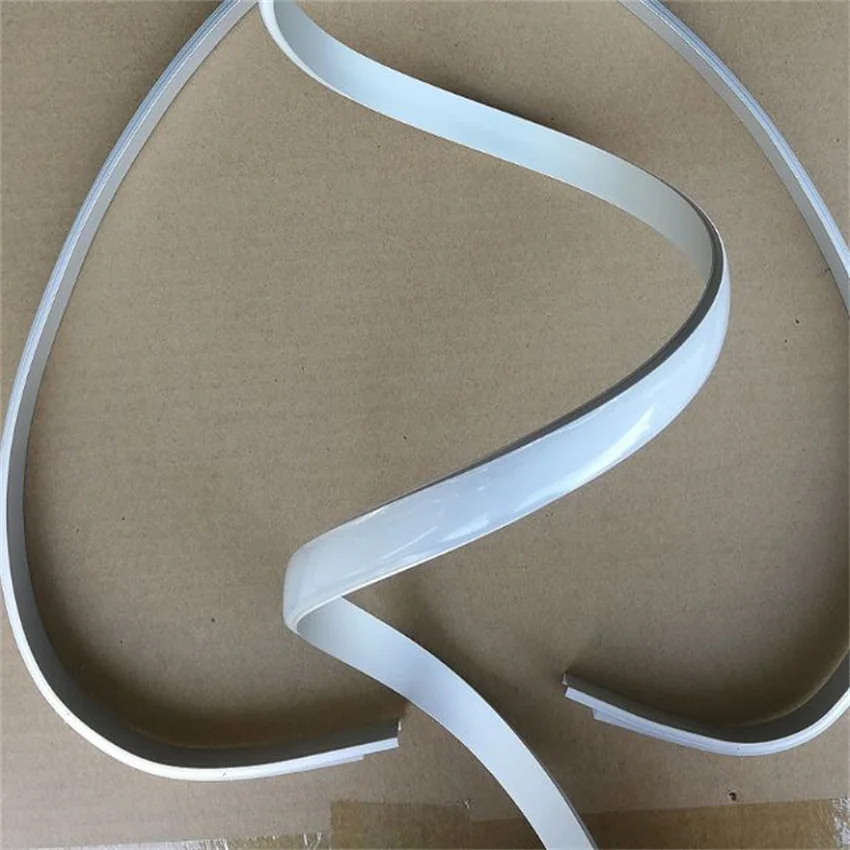 free shipping 2.5m/pcs  bendable aluminum profile with  end caps and mounting clips