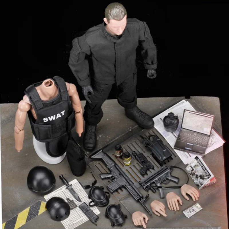 1/6 Scale Male Soldier Model SWAT Special Police Boy Doll 12inch Action Figure Kids Children Toy Christmas Gift Display In Stock