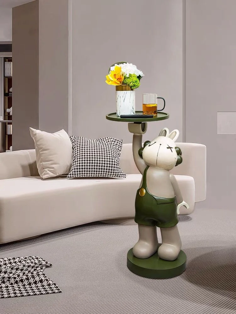 

Modern Home Decor Statues Rabbit Decoration Living Room Tray Storage resin Ornaments Accessories Aesthetic sculpture nordic art