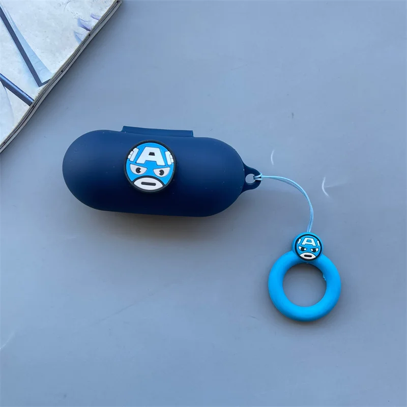 جراب هاتف أذن كارتوني أعجوبة لسوني ، غطاء واقي سماعة رأس بلوتوث سيليكون ناعم مع حبل