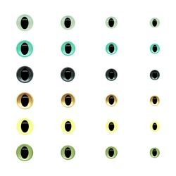 Yeux d'animaux en peluche pour poupées au crochet Amigurumi, yeux de chat colorés en plastique de sécurité, jouet de marionnette, 7.5mm, 9mm, 10.5mm, 12mm