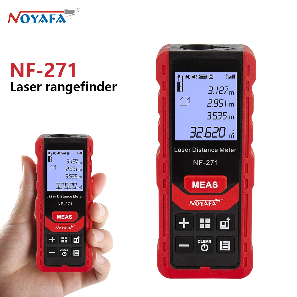 NOYAFA NF-271 High Accurate Roulette Laser Distance Meter Construction Tool Measuring Instrument Digital Distance Ruler 50M/70M