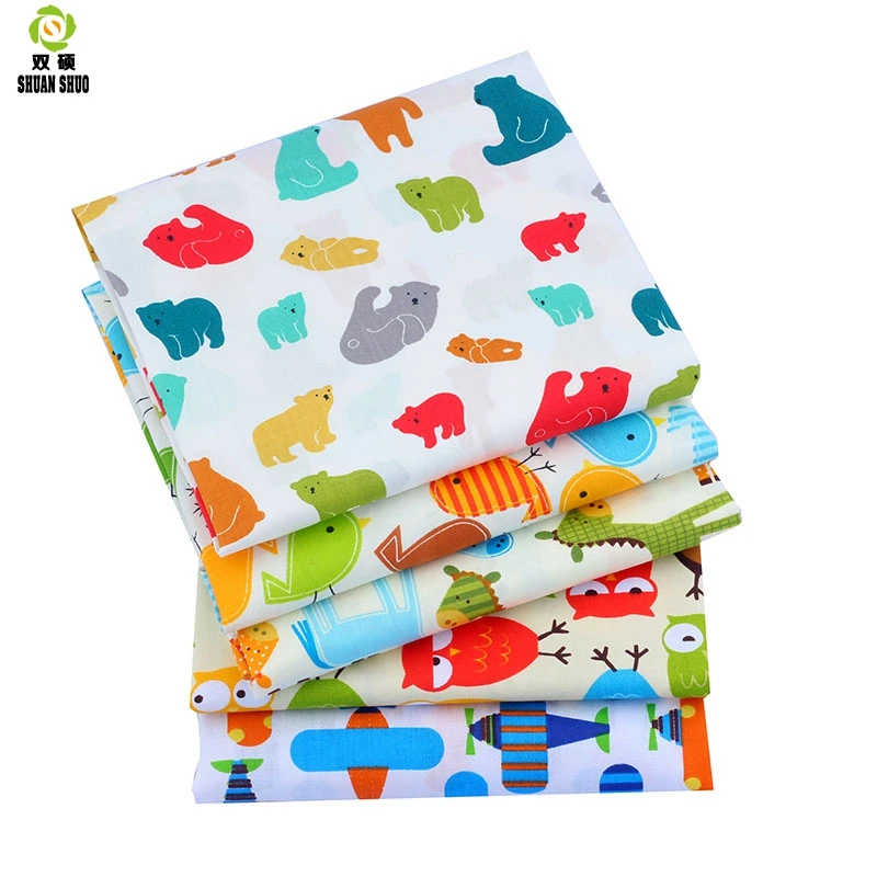 

100% Cotton Fabric Cartoon Series Fat Quarter Bundle Quilting Patchwork Sewing Clothes 35 pieces/lot 40X50cm