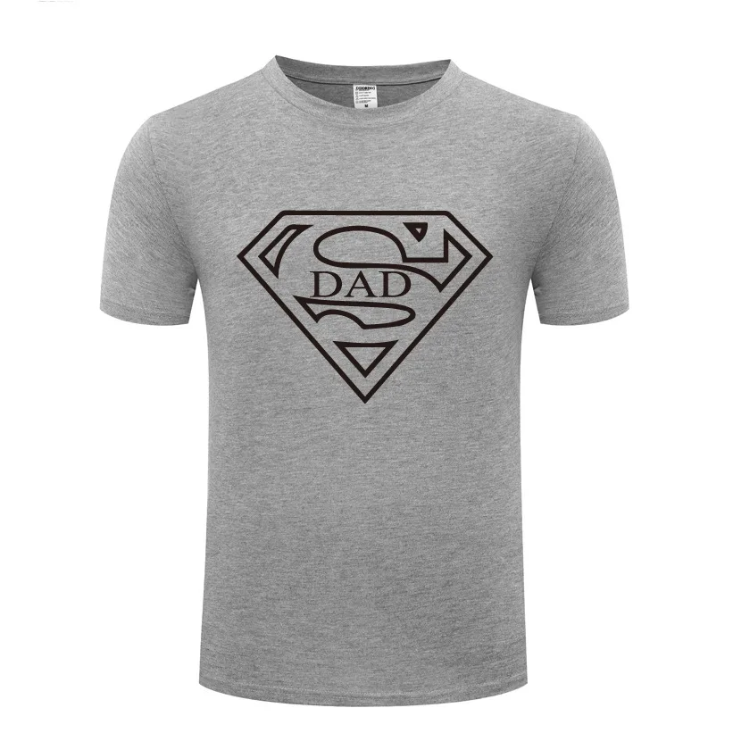 SuperHero Super Dad T Shirt Men Funny Cotton Short Sleeve Tshirt Novelty T-Shirt for Men Tops Tees Father\'s Day Gift