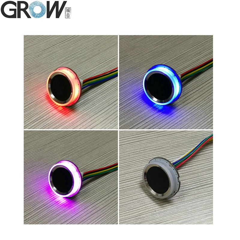 GROW K202+R502-A DC12V Low Power Consumption Fingerprint Access Control Board+R502-A Small Ring LED  Fingerprint Module