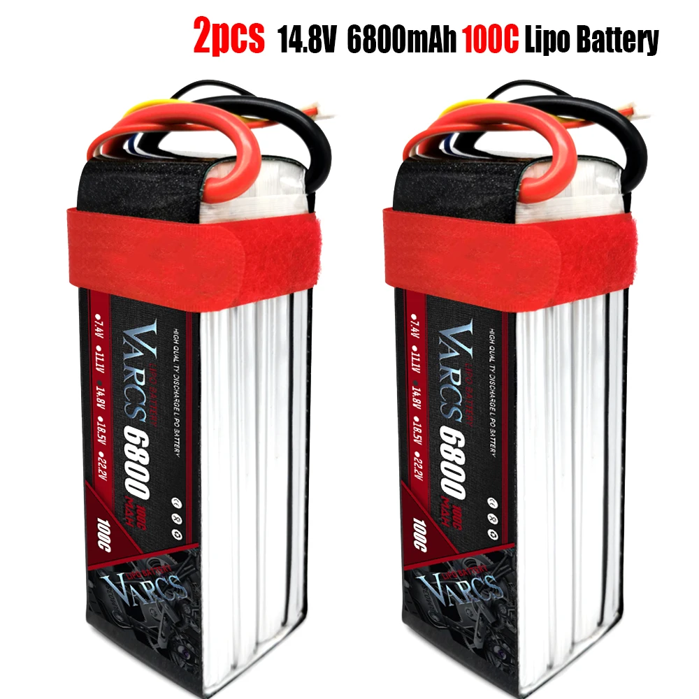 2PCS VARCS  Lipo Batteries 2S 7.4V 11.1V 14.8V 22.2V 6800mAh 100C/200C for RC Car Off-Road Buggy Truck Boats salash Drone Parts