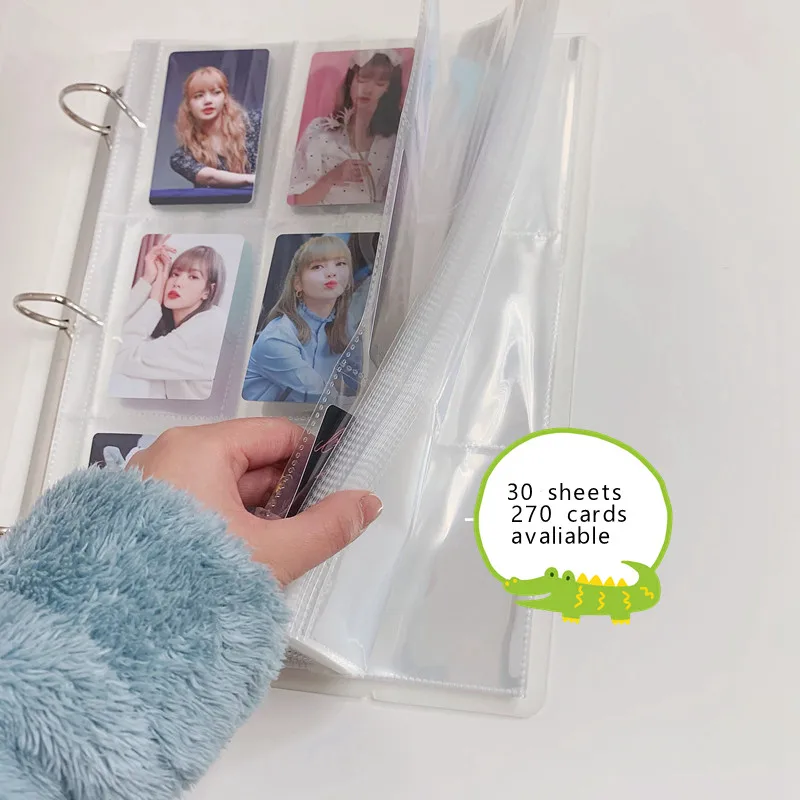 Sharkbang PVC 3 Inch Binder Photo Album Loose Leaf Big Capacity 270pcs Pocket Cards Holder A4 Transparent Card Organizer Book