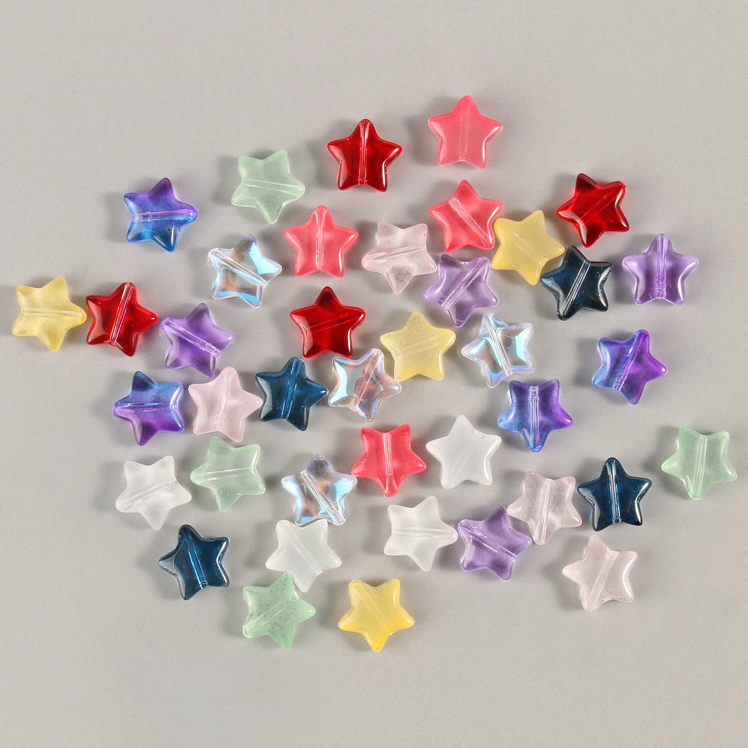 Multiple Colors Lampwork Beads Five Pointed Star Shape Glass Beads for DIY Bracelet Jewelry Making Accessories 10x10mm 20pcs/lot