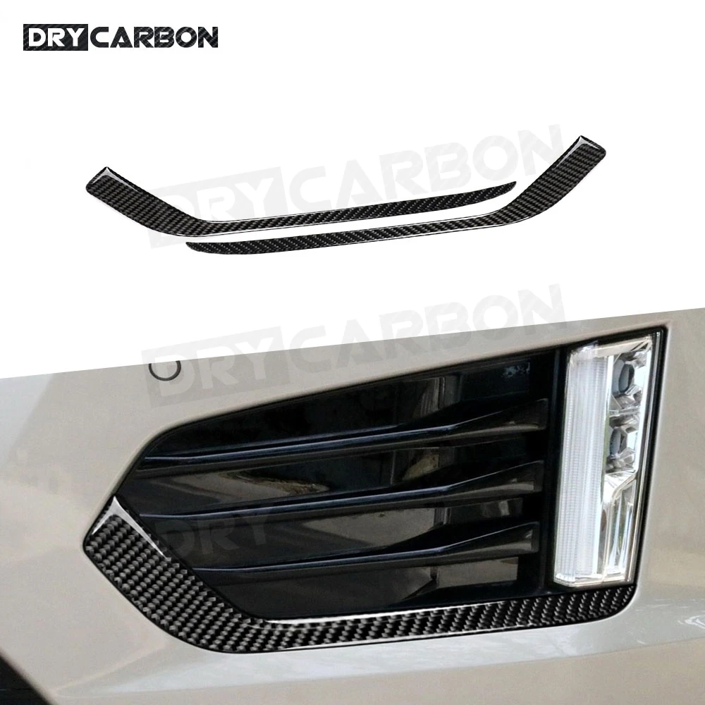 

Carbon Fiber Front Fog Lamp Eyelid Strip Cover Trim for Cadillac XT5 2016-2019 Interior Decoration Car Body Kits Accessories