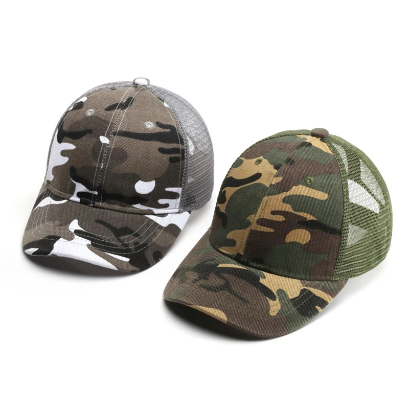 Summer 3-10 Years Old Parent Child All Match Camouflage Mesh Baseball Caps Baby Outdoor Casual Sunscreen Breathable Sunshade T30