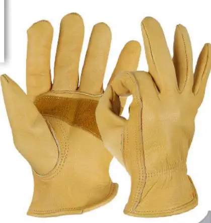 High quality retro leisure  gloves motorcycle gloves locomotive leather gloves unisex moto gloves yellow