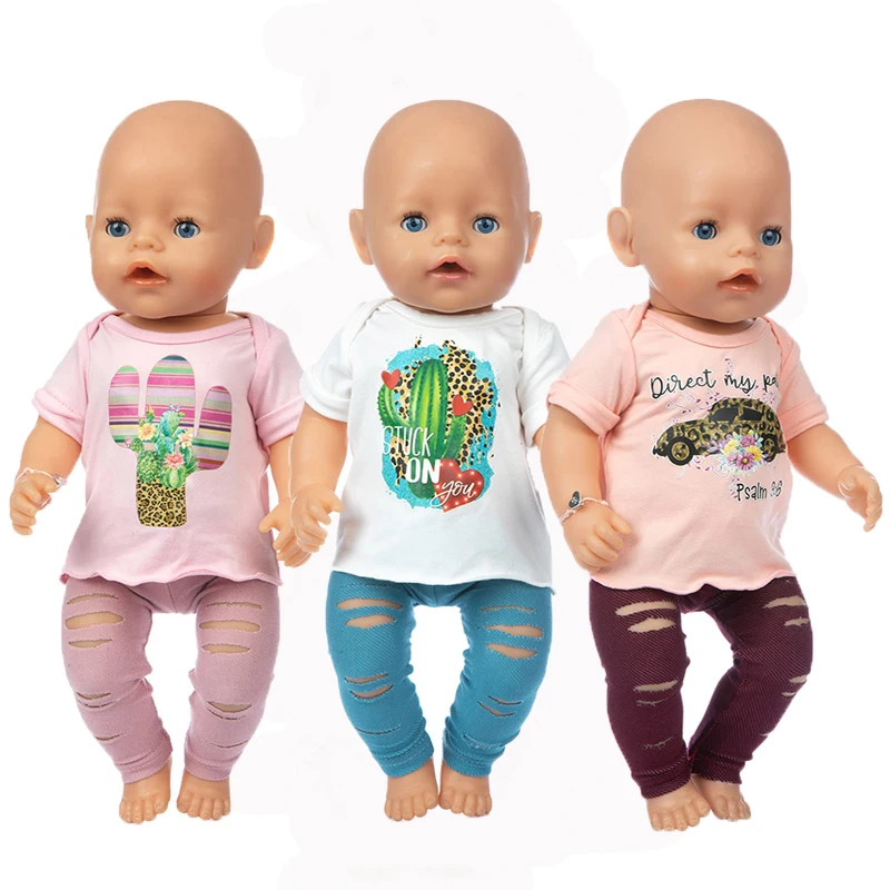 

leisure New Suit Doll Clothes Fit 17 inch For 43cm Baby Doll New Born Doll Clothes