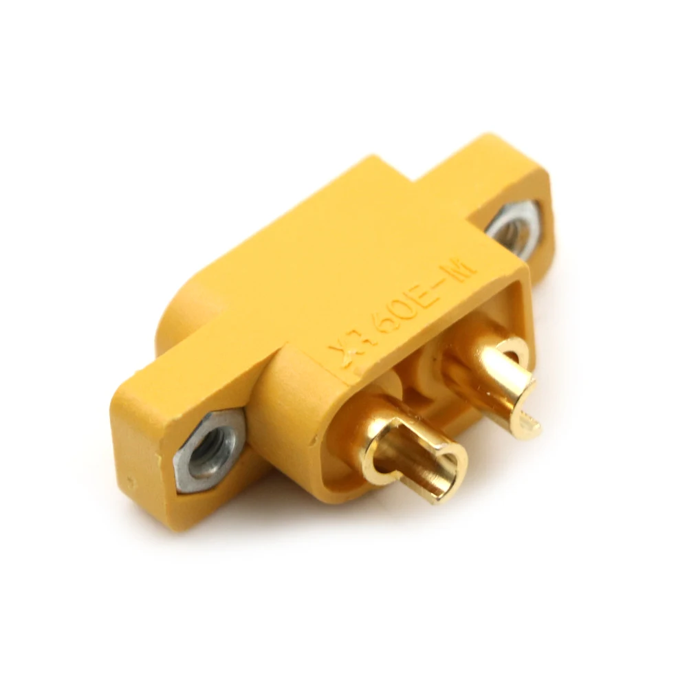 Yellow XT60E-M Mountable XT60 Male Plug Connector For RC Models Multicopter Fixed Board DIY Spare Part Remote Control Toy Parts