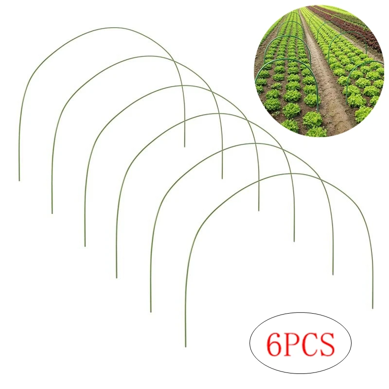 

6 Pcs Greenhouse Hoops Plant Hoop Grow Tunnel Hoop Support Hoops for Garden Plant Holder Tools Agricultural Greenhouse Supplies