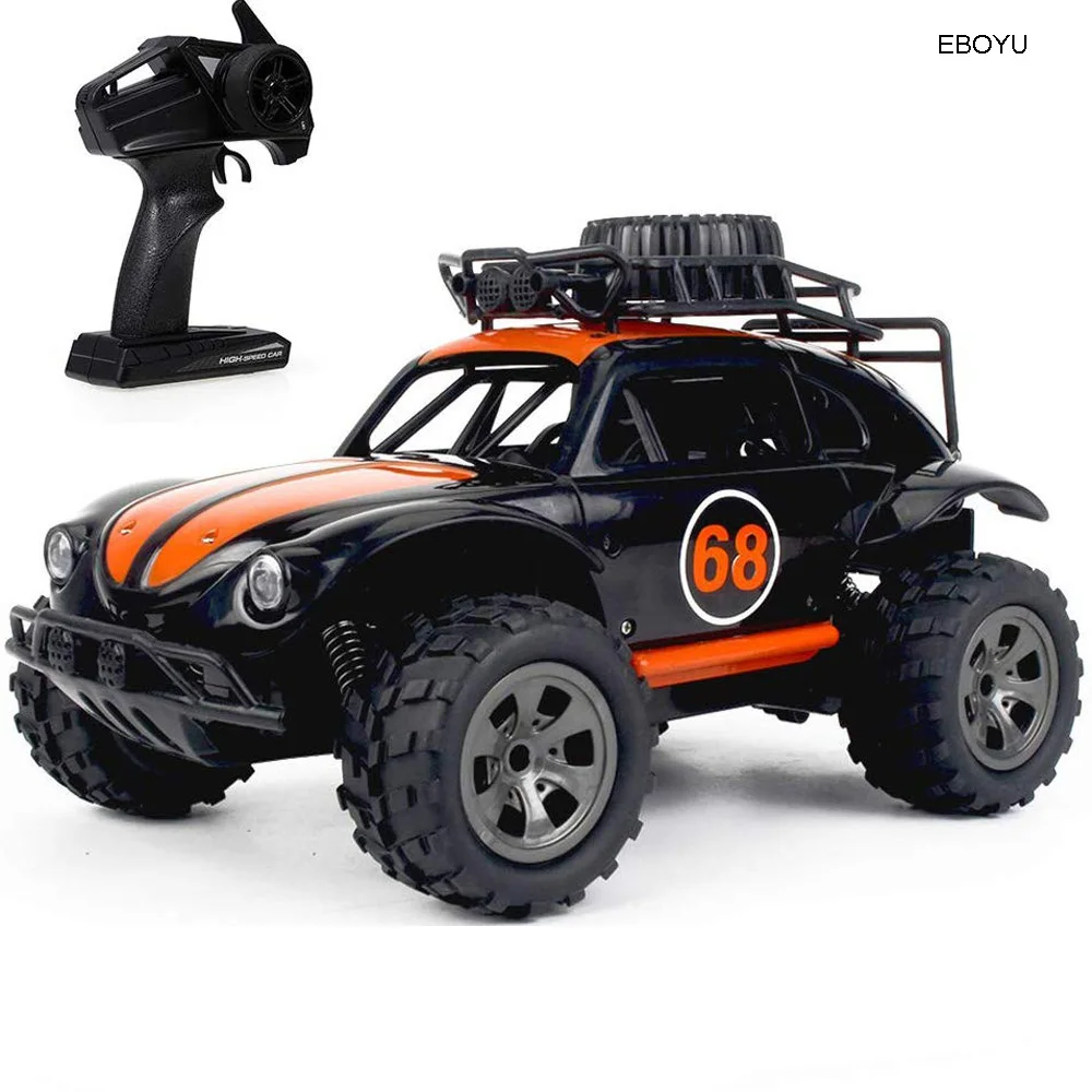 

EBOYU 1816A RC Car 2.4GHz 1/18 2WD Big Wheel Off-Road Remote Control Truck King RTR for Kids Beginners