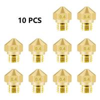 10pcs MK10 M7 Extruder Nozzle 0.4mm/1.75mm Brass Extruder Print Head for 3D Printer Wanhao Dupicator D4/I3/Dremel QIDI Makerbot