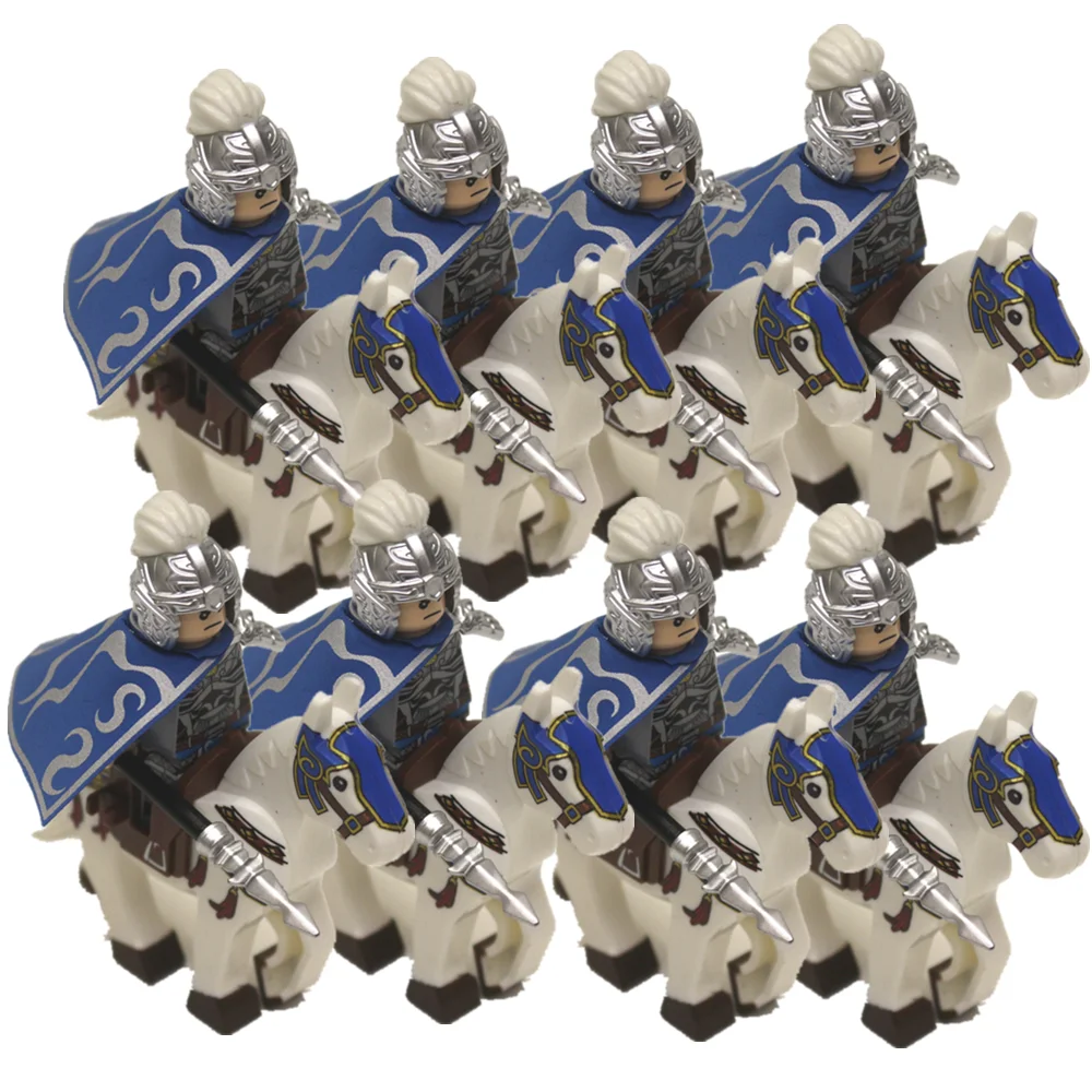 Building Blocks Medieval Knights Three Kingdoms Soldiers Military Asgard Dwarfs Strong Orc Bricks Educational Toys For Children