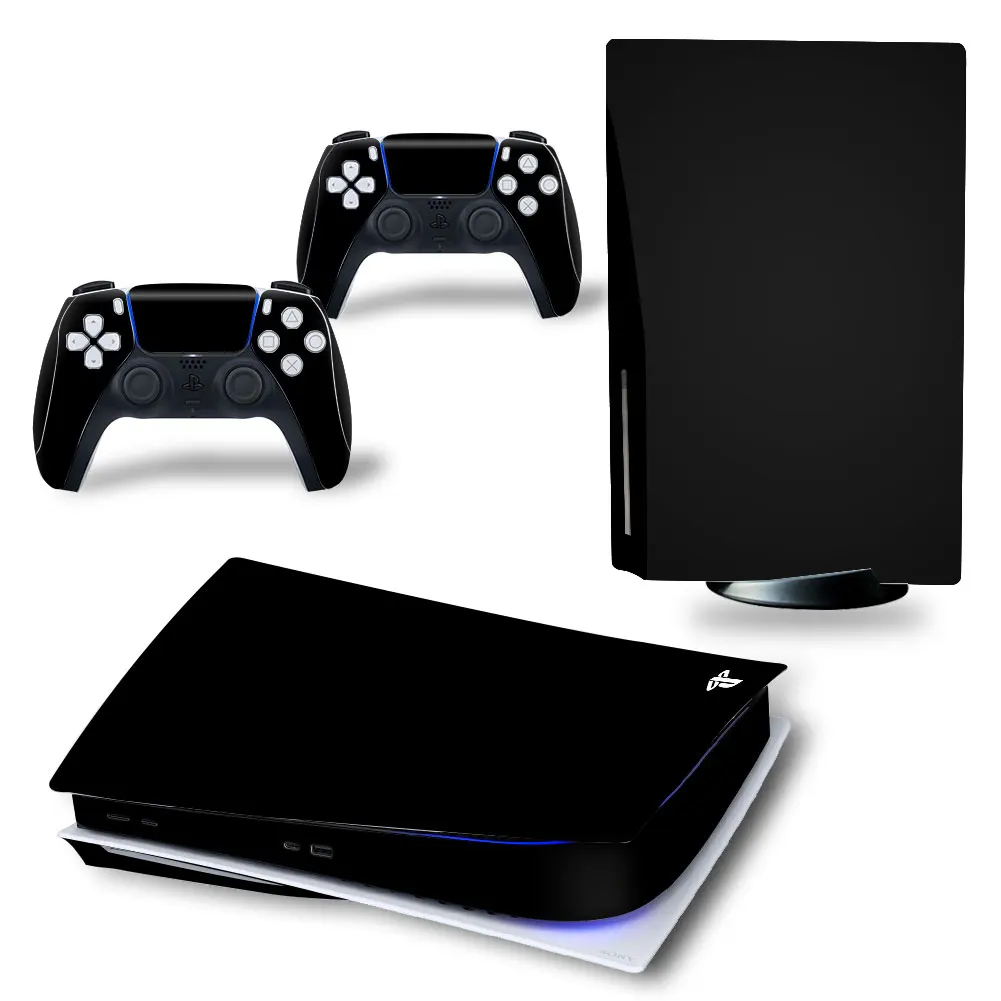 Pure Color for PS5 Disk Edition Skin Sticker Decal Cover for Sony PlayStation 5 Console and 2 Controllers PS5 disk Skin Sticker