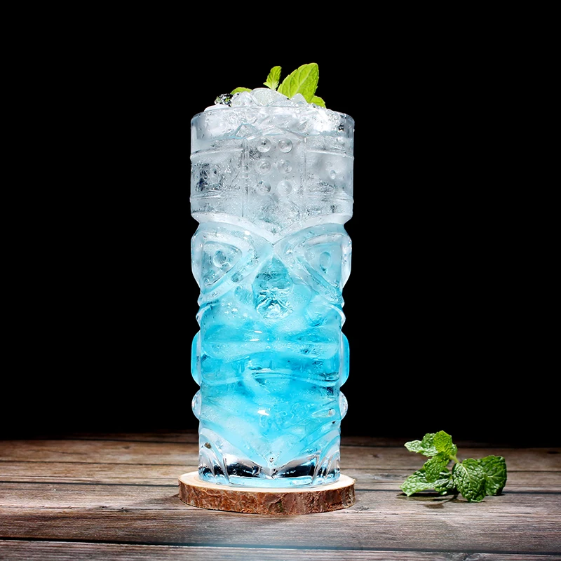 هالوين الإبداعية شامان الطوطم الوجه تيكي بار الزجاج 420 مللي النبيذ كؤوس كوكتيل كوب ويسكي كوب البيرة كوب عصير رشاقته